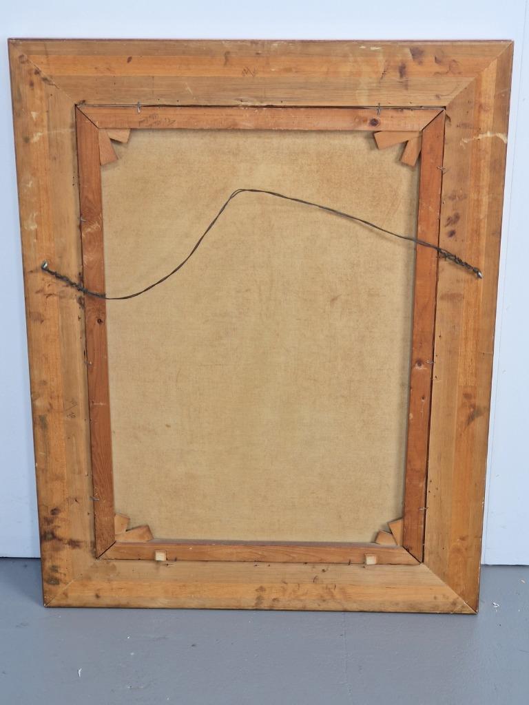 Bos Landschap Schilderij J. De Borge Olieverf Canvas Lijst image 11