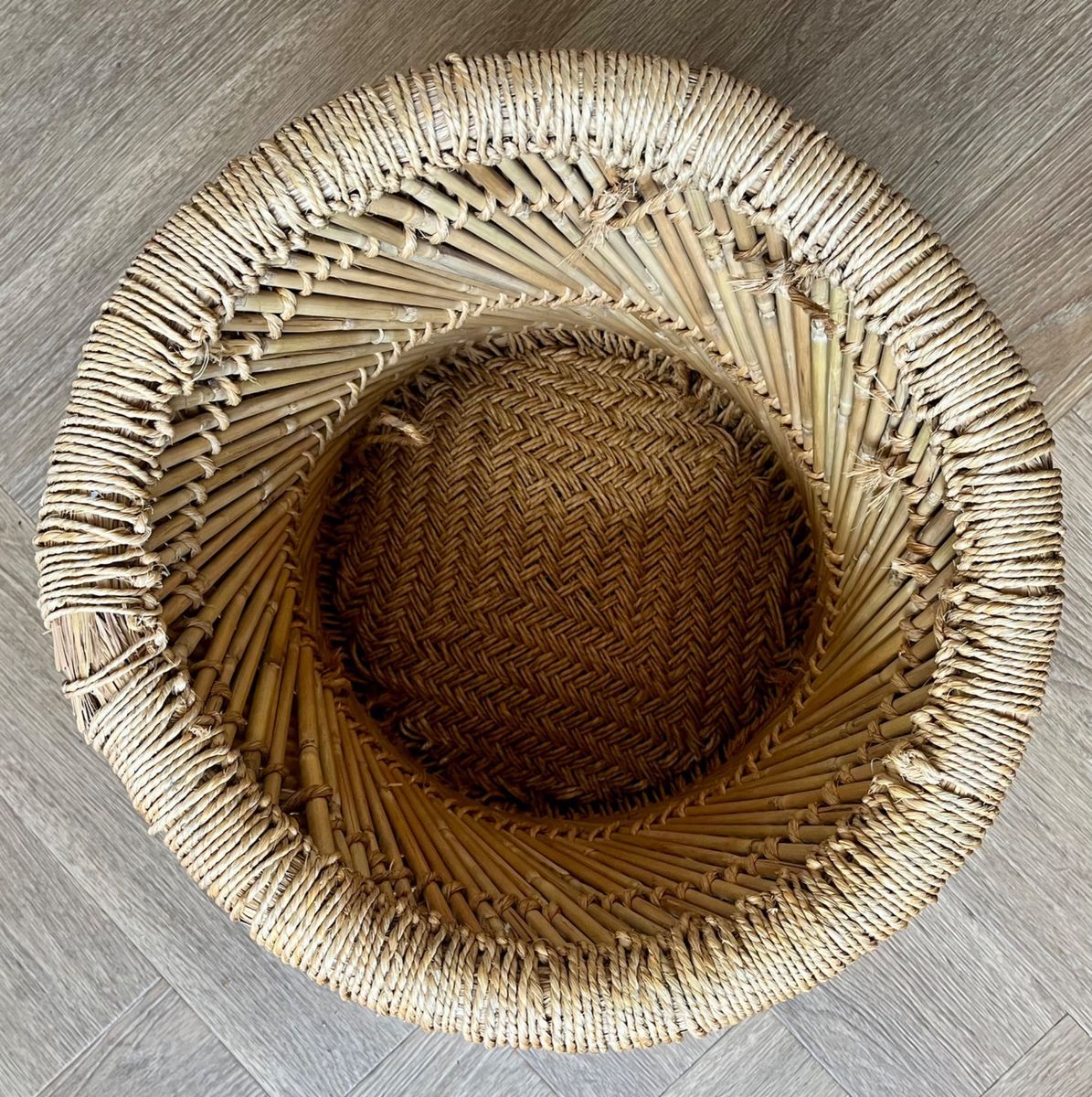 Vintage Bamboe - Jute Krukje/bijzettafeltje image 7