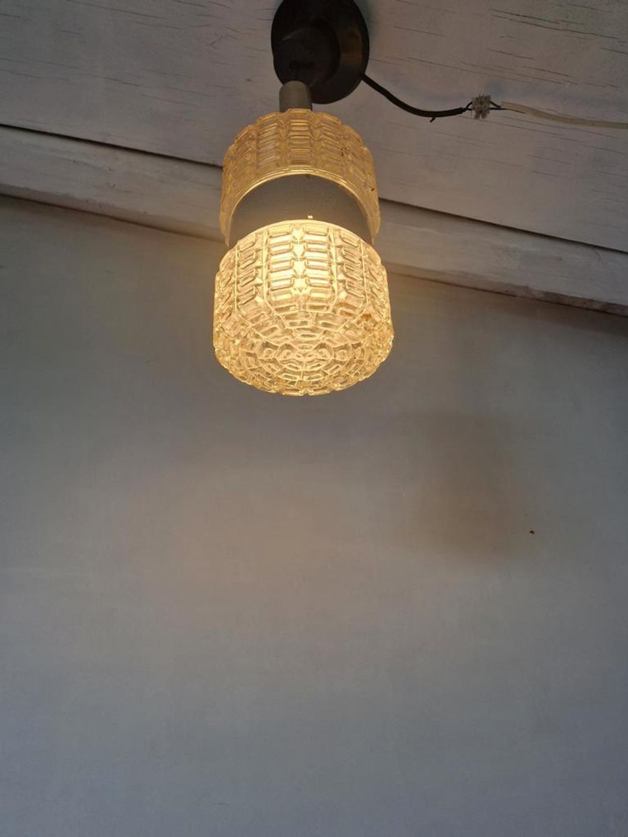 Vintage Space Age Hanglamp Glas En Chroom Design image 2