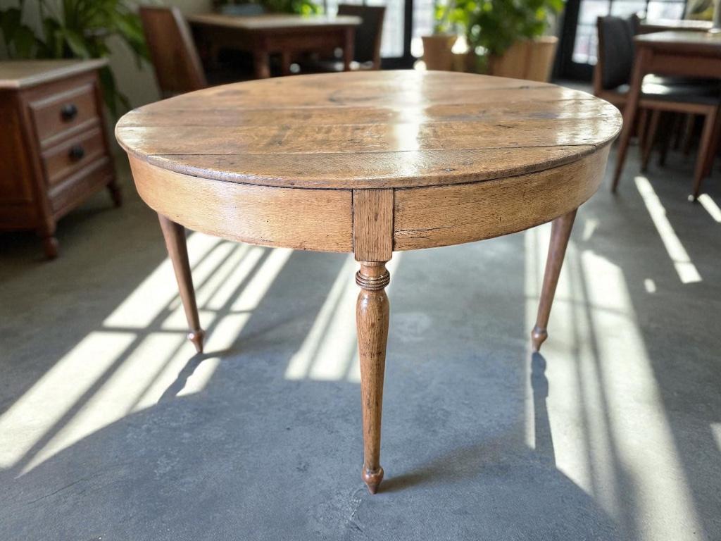 Brocante Houten Ronde Tafel / Consoletafel image 2