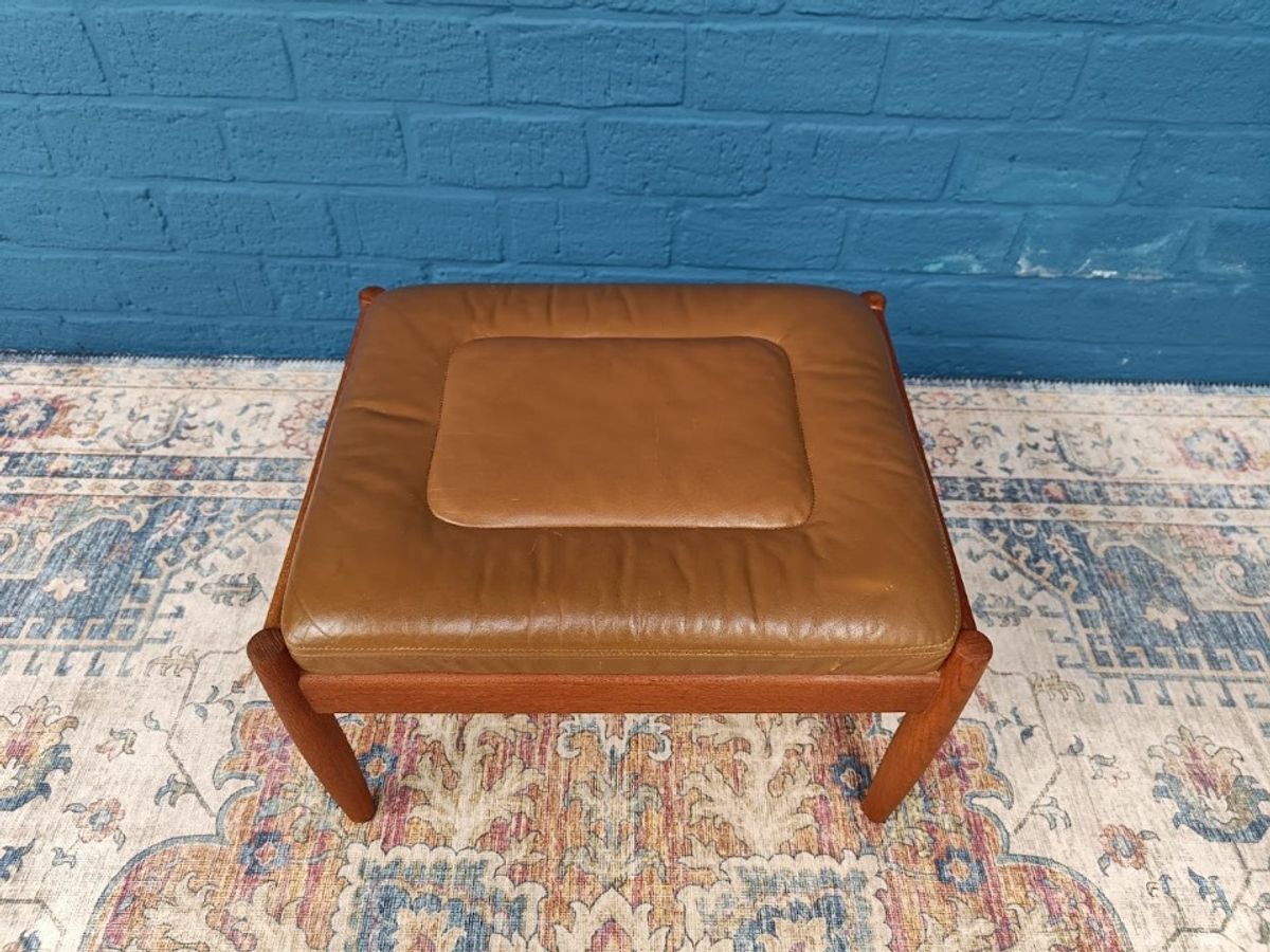 Vintage Fauteuil Met Voetenbank, Deens Design image 18