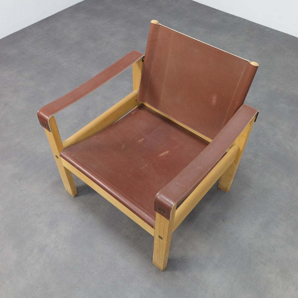 Set Of 2 Lounge Chairs In Teak And Saddle Leather By Karl Heinz Bergmiller For Escriba, Brazil, 1970s image 8