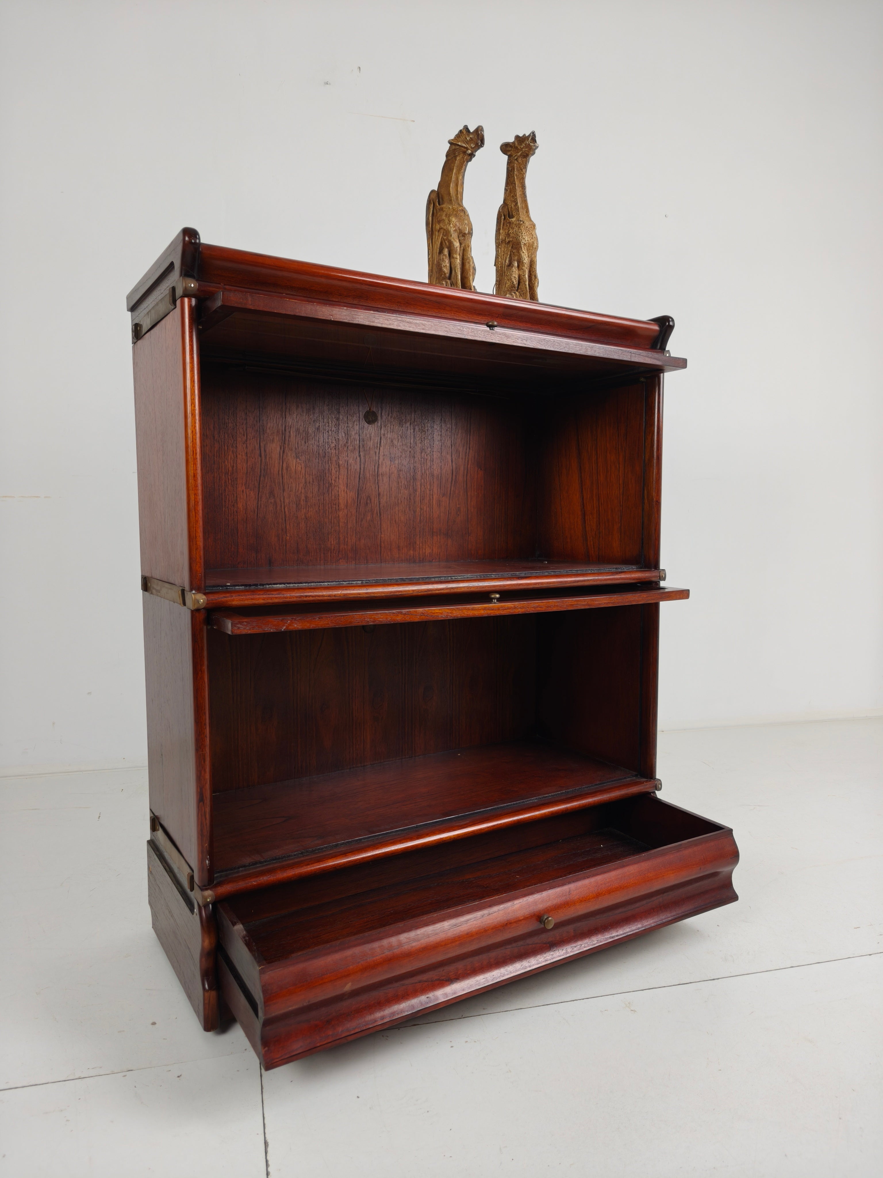 Mahonie Globe-wernicke Modulaire Boekenkast Met Onderladen image 3