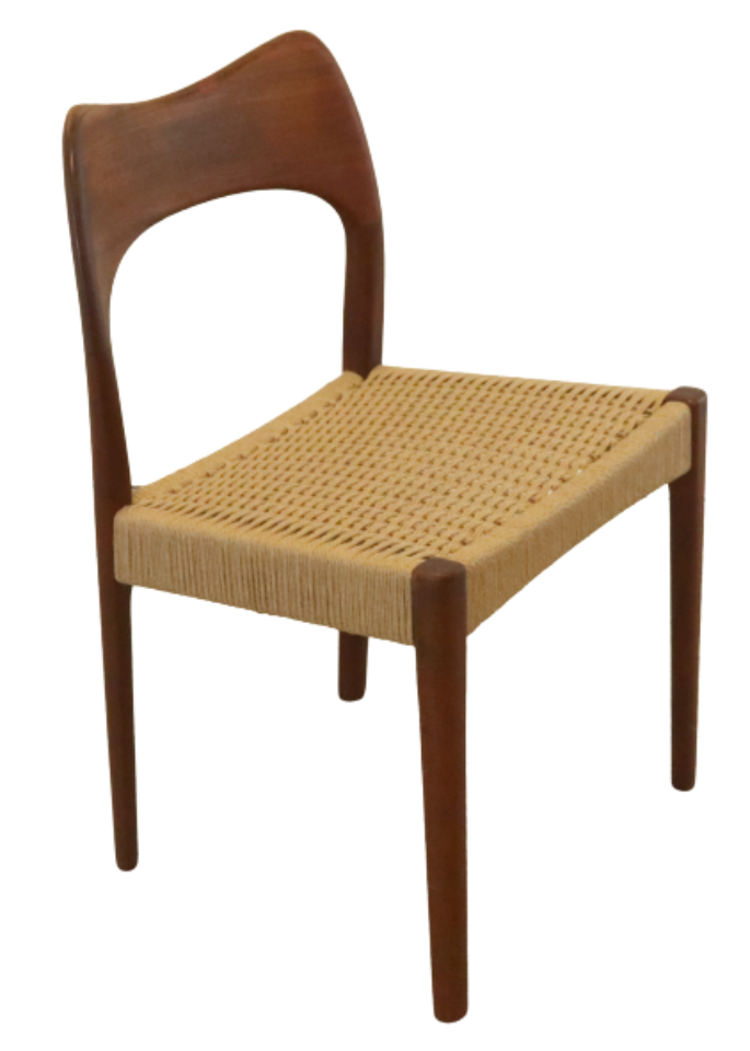 Set 4 Stoelen Papercord Arne Hovmand Olsen Vintage image 3
