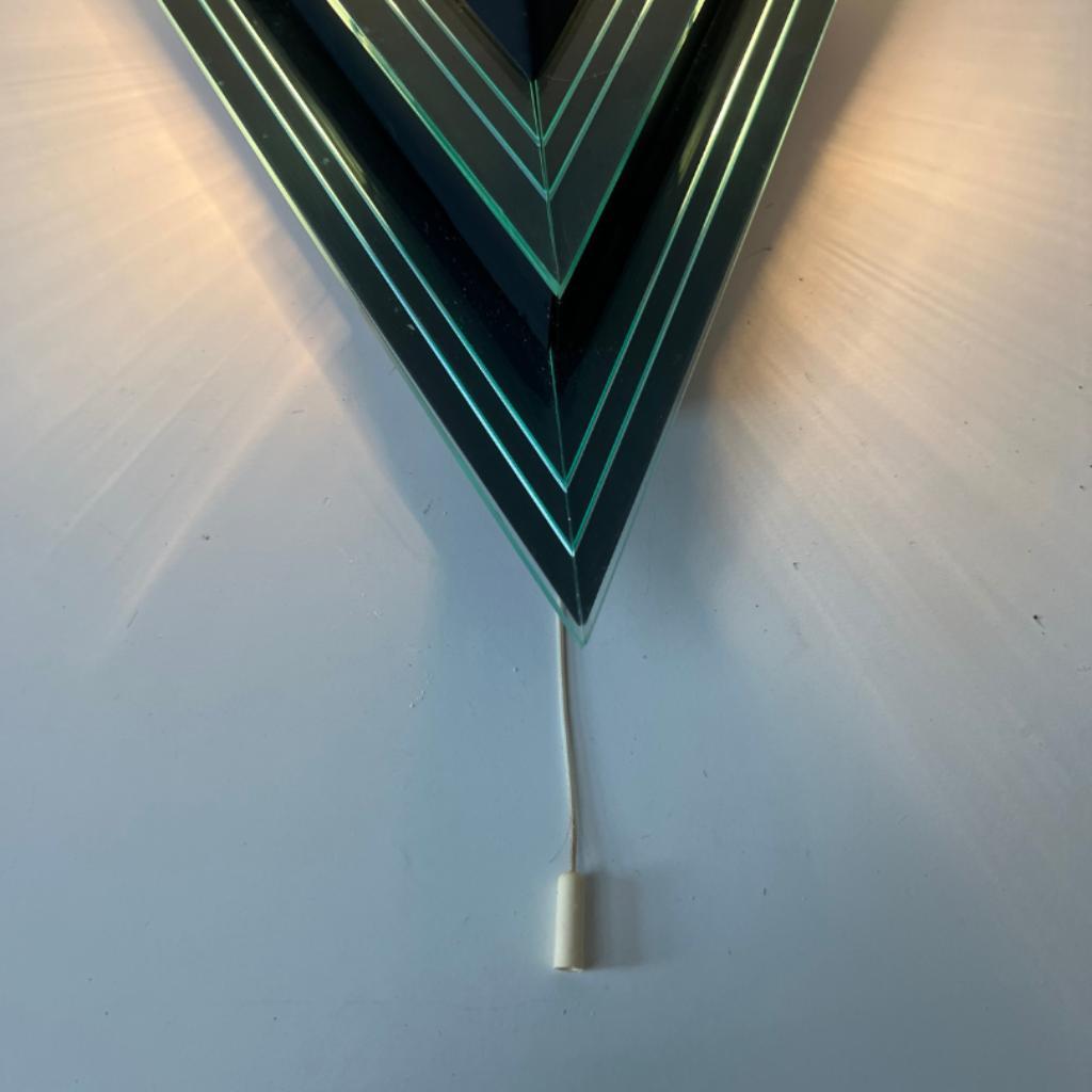 Vintage Driehoekige Wandlamp - Zwart -memphis Stijl 4x image 4
