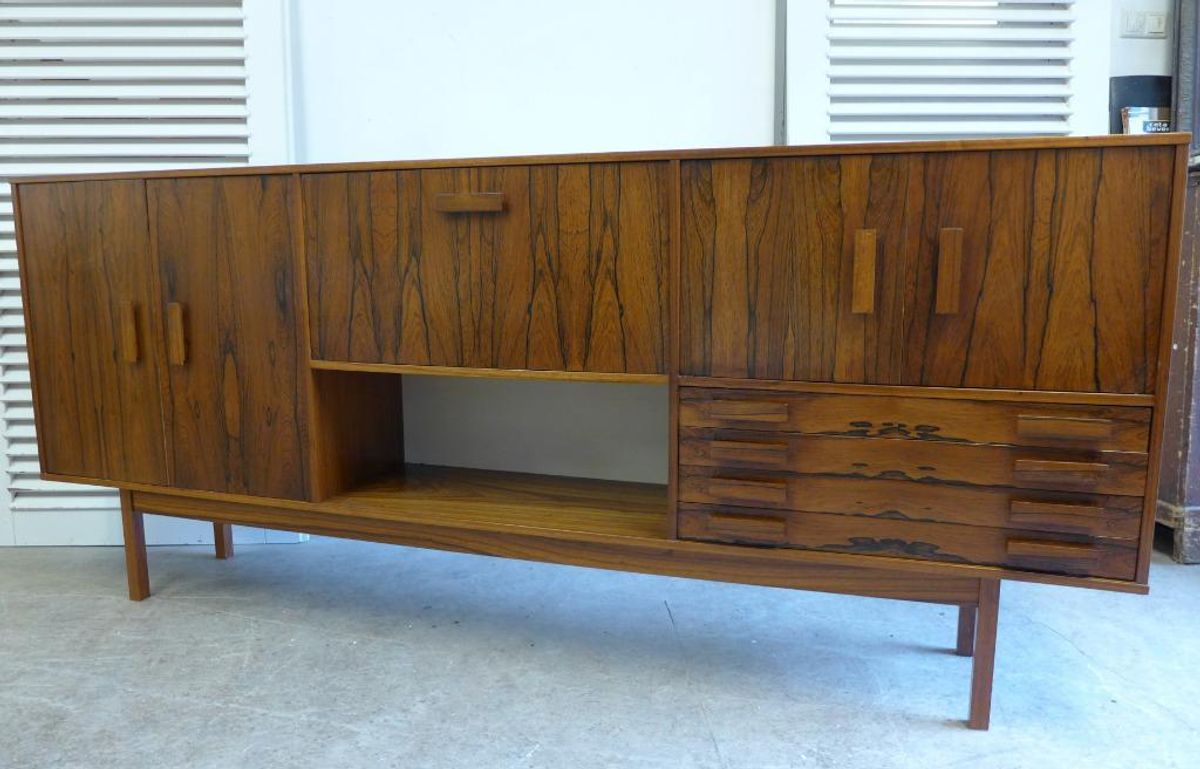 Prachtige Vintage Palissander Highboard Kast image 10