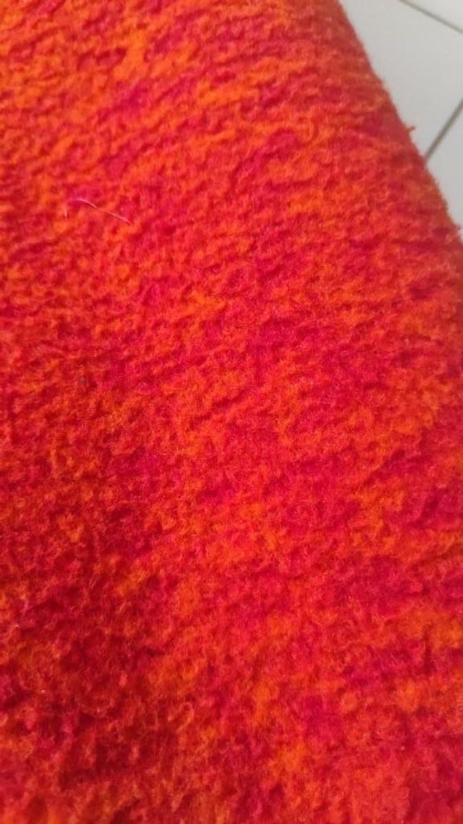 Vintage Dralon Deken Oranje Rood image 2