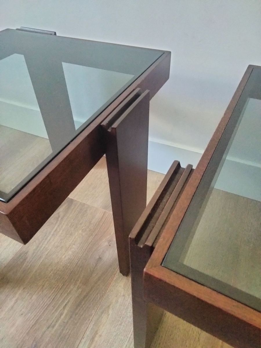 Houten Modulaire Vintage Bijzettafeltjes image 5