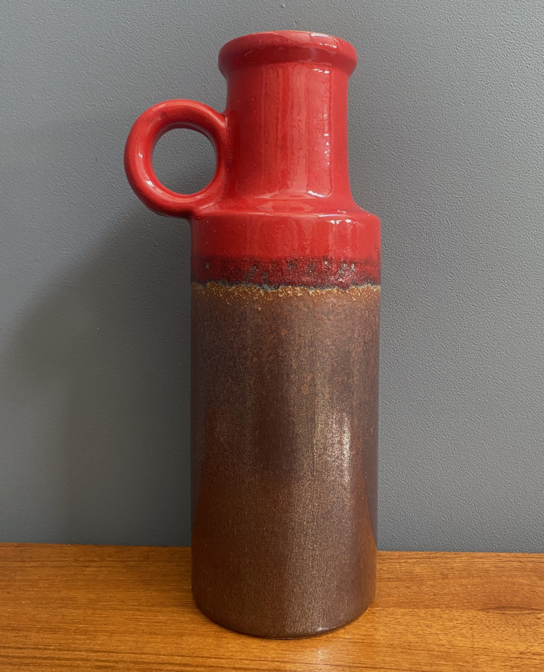 Scheurich Vase Model 401-28 In Red And Brown Wgp image 7