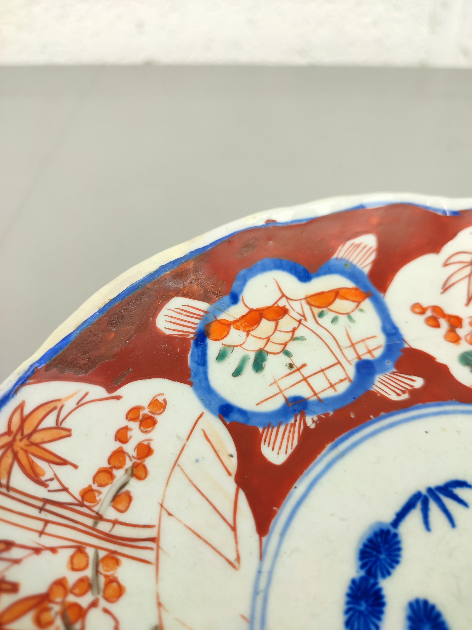 Antiek Japans Imari Bord Op Bronzen Pootjes image 10