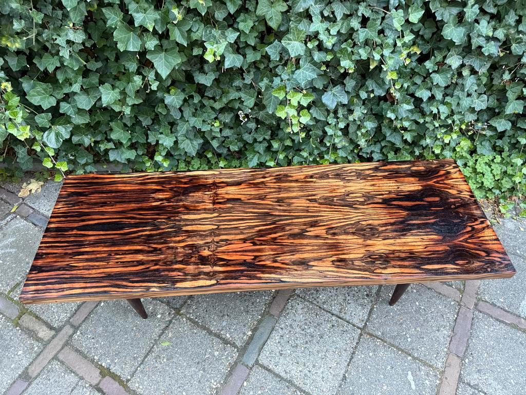 Macassar Ebbenhout Salontafel, Deens Design ‘50/‘60 Vintage image 4