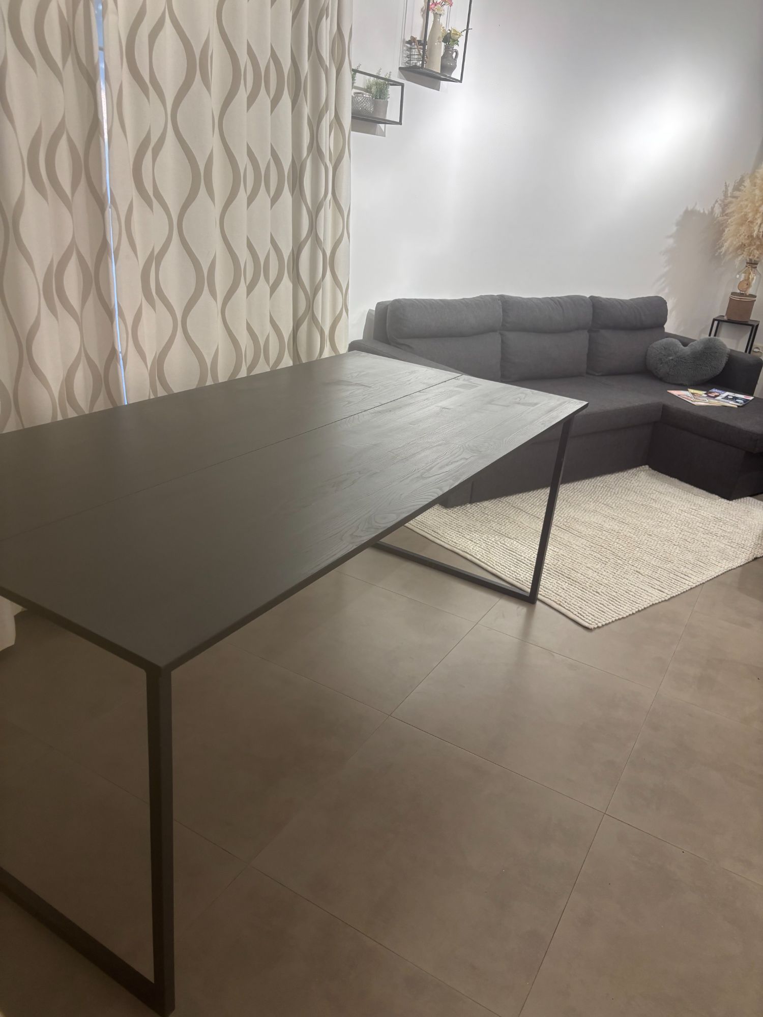 Eetkamertafel Zwart Mango Look image 6