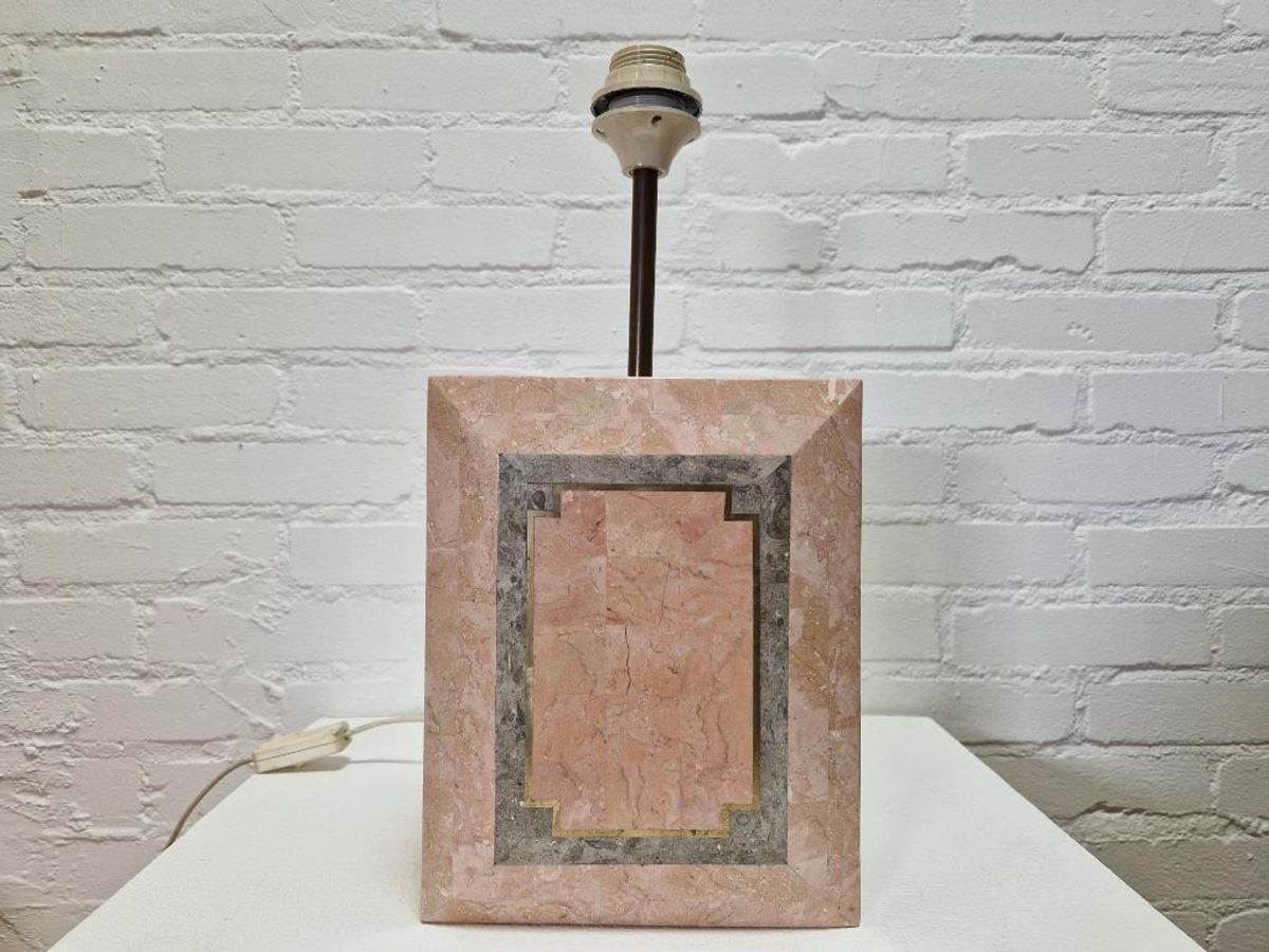 Vintage Roze Marmeren Lamp image 7