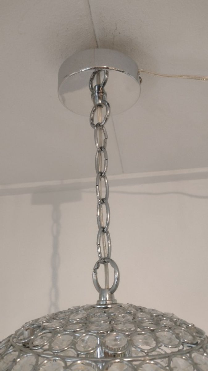 Vintage Hanglamp Met Kristal Glas image 11
