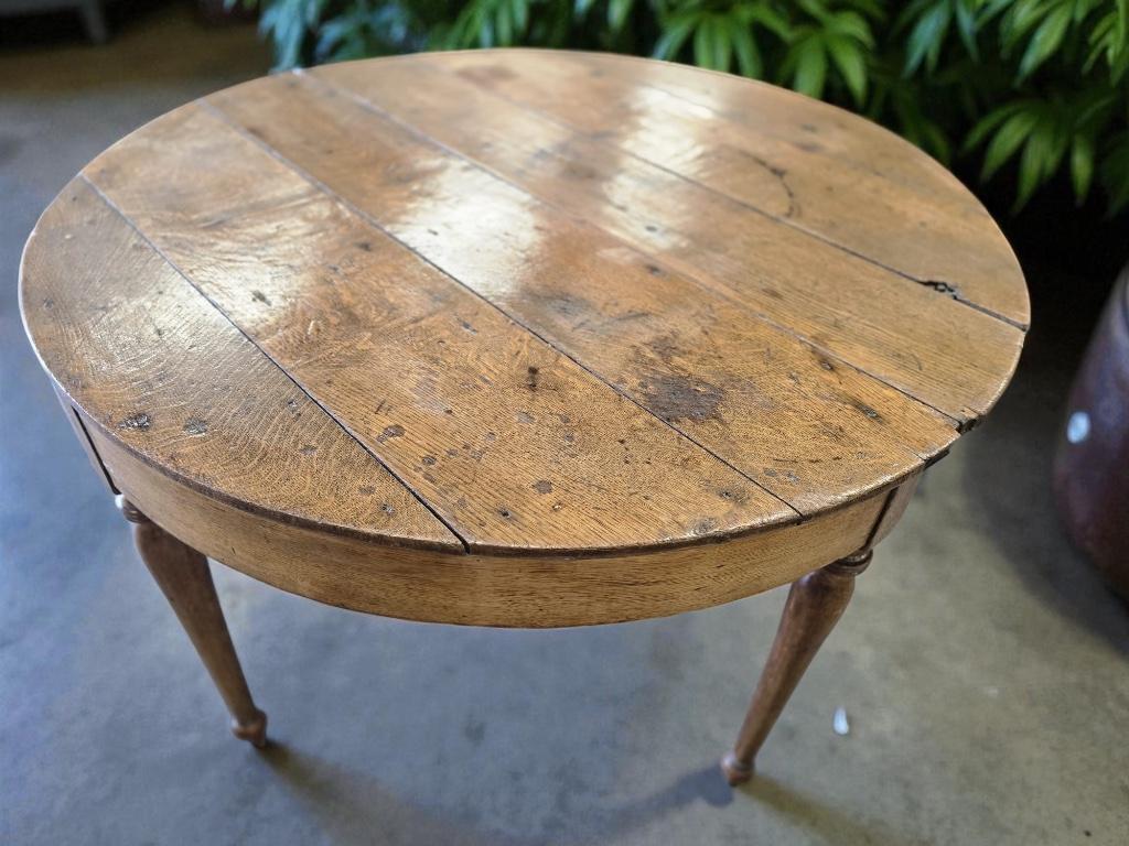 Brocante Houten Ronde Tafel / Consoletafel image 4