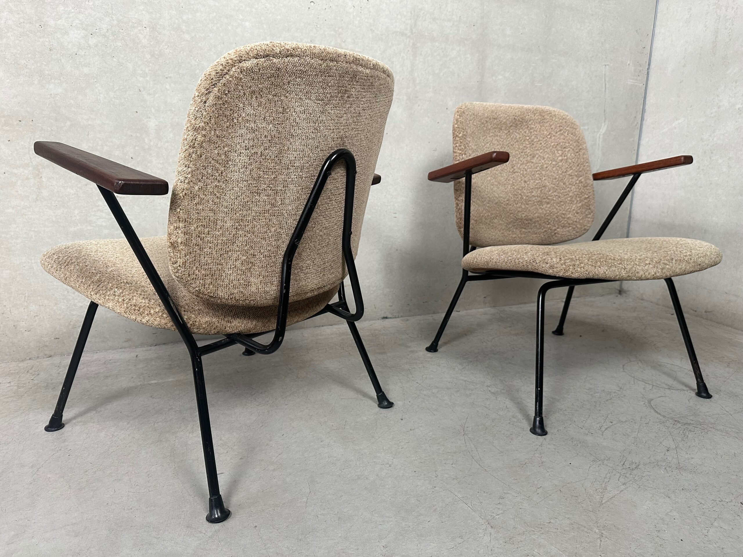 2x Vintage Fauteuils – Gijs van der Sluis – 1960’s image 13