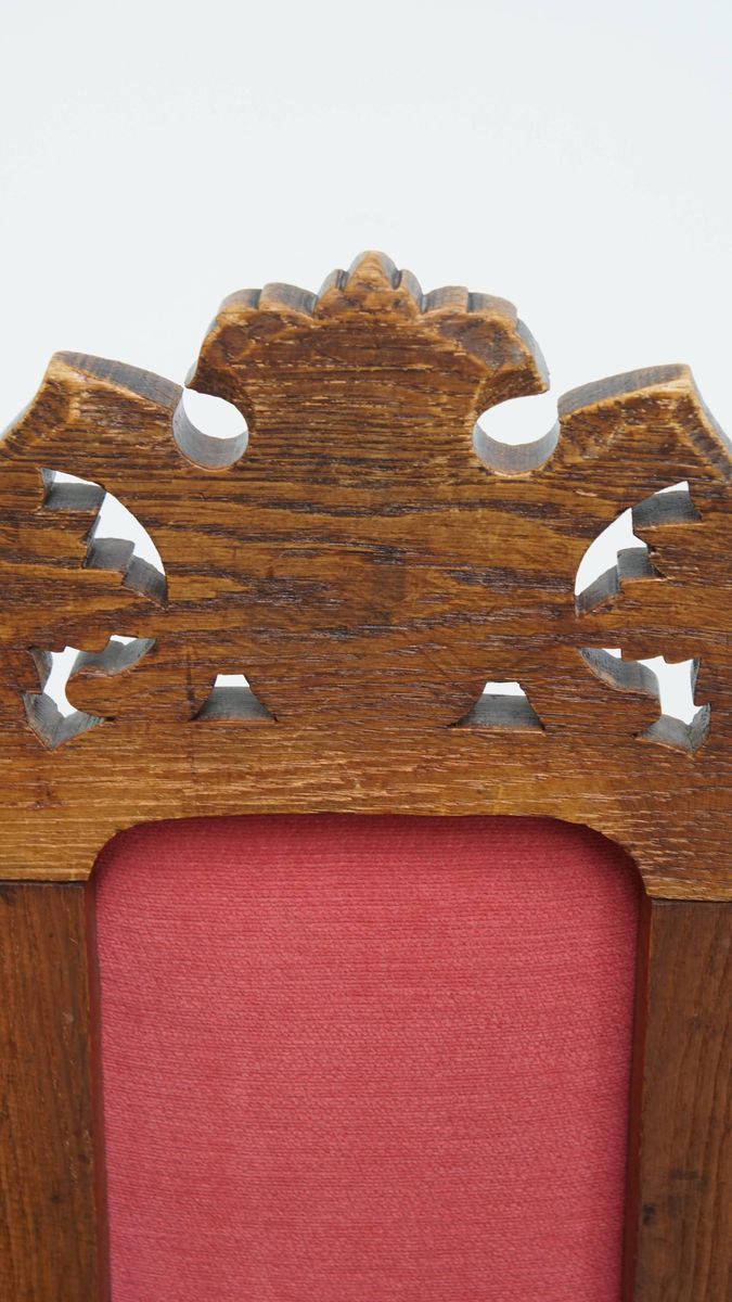 Majestueuze Antieke Set Van 2 Hollandse Eetkamerstoelen Met Mooi Houtsnijwerk image 13