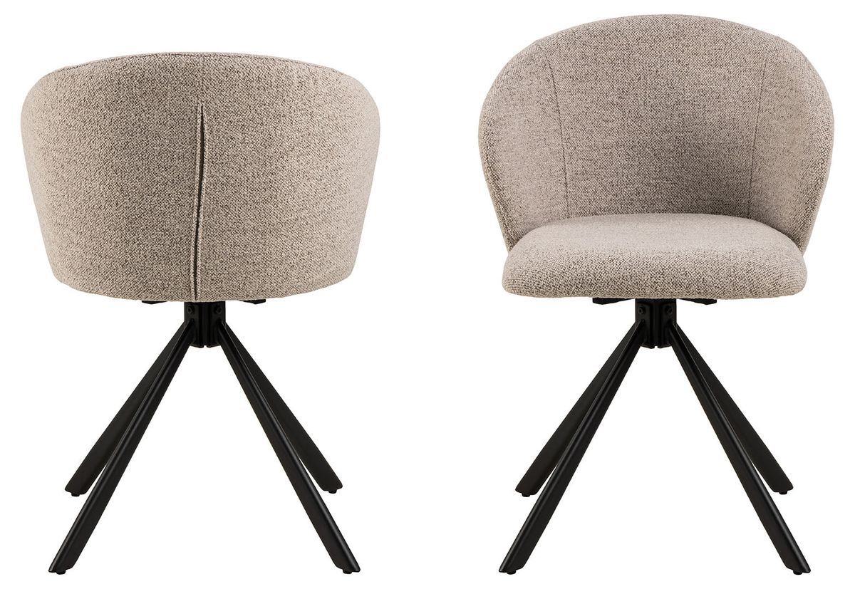 Koro Eetkamerstoel - Set Van 2 - Beige Bouclé image 11