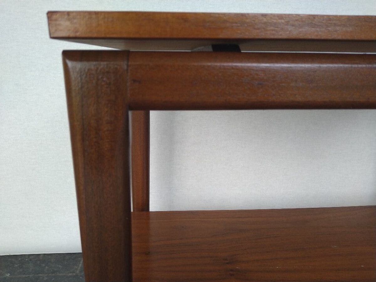 Scandinavisch Teakhouten Vintage Serveerwagen image 6
