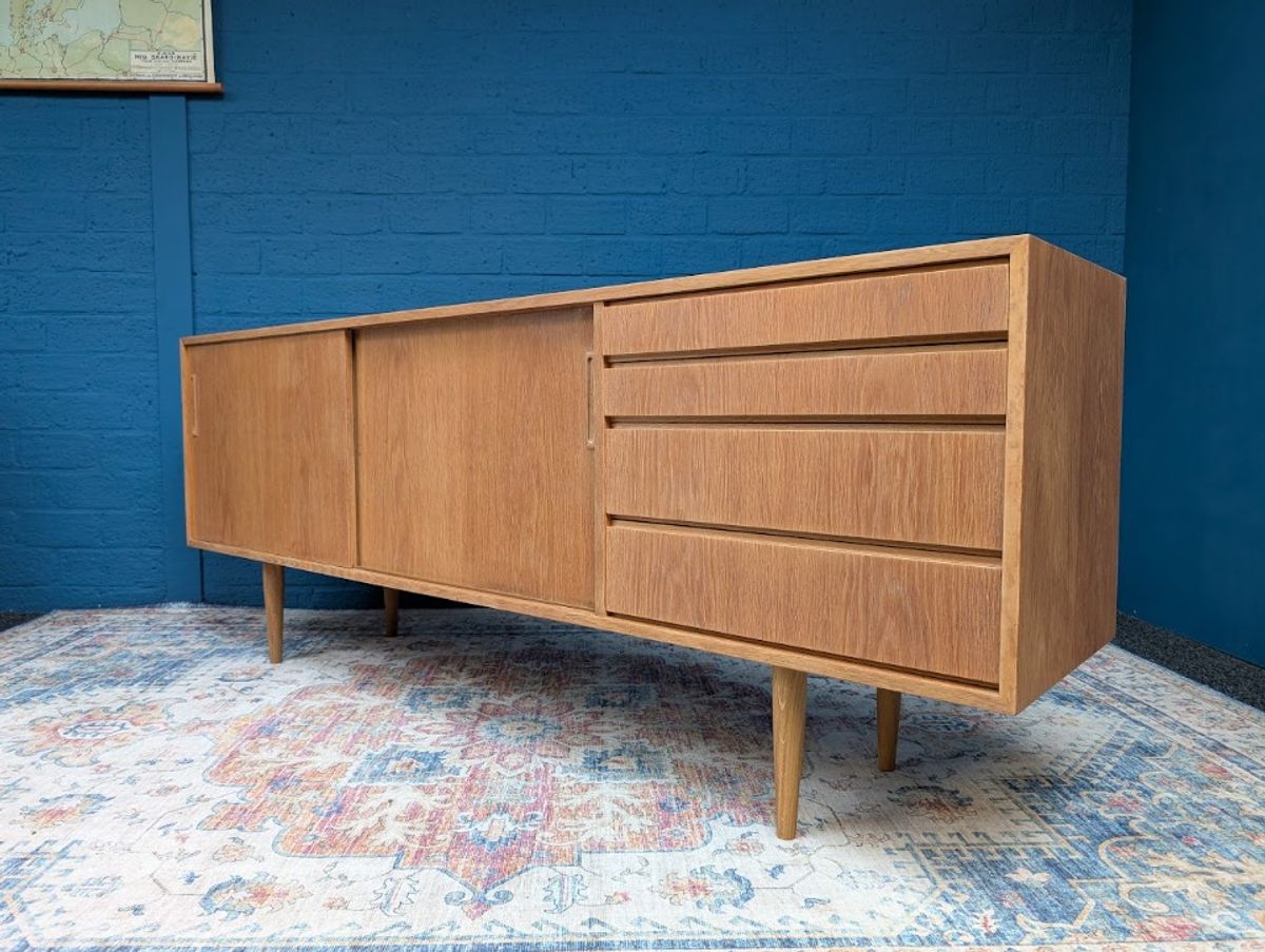 Vintage Eiken Lowboard, Jaren '60, Deens Design image 11
