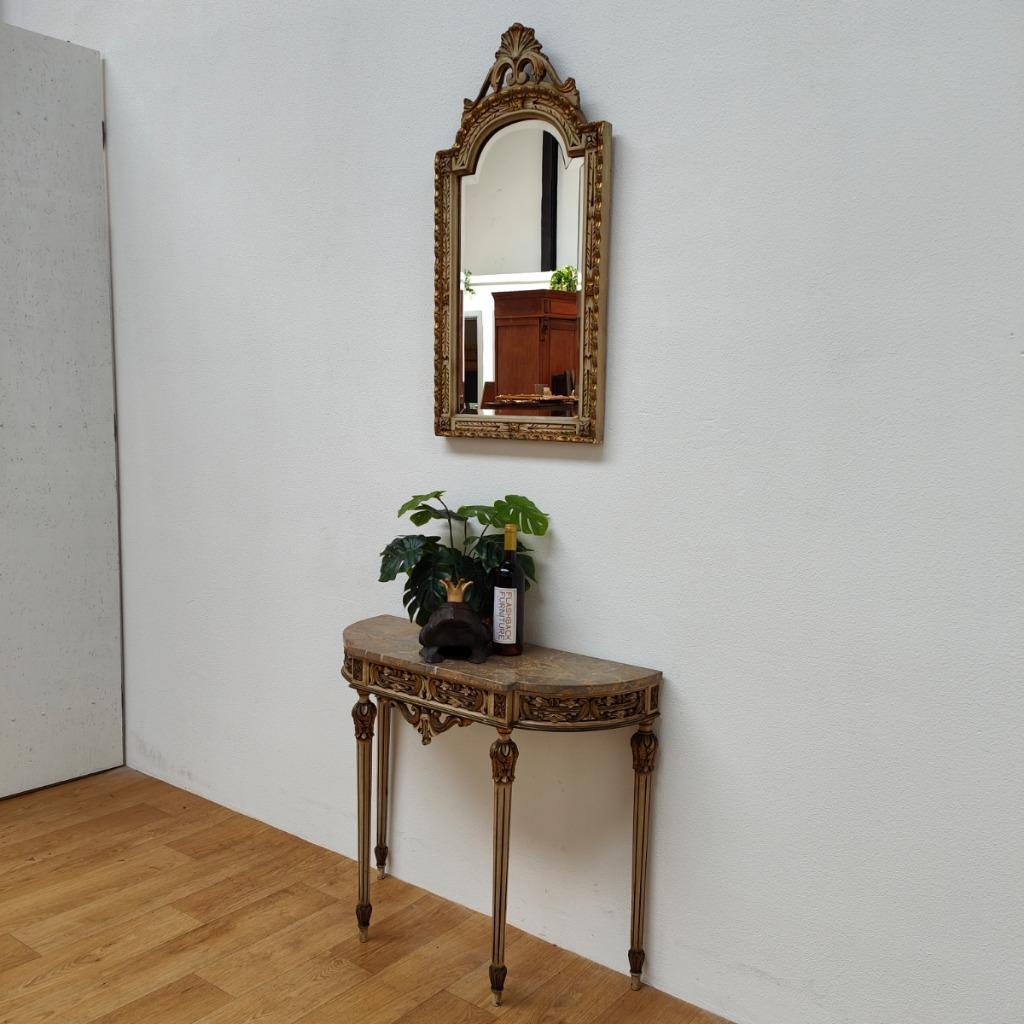 Barok Rococo Wandconsole Sidetable Met Marmer Blad En Spiegel 03 image 16