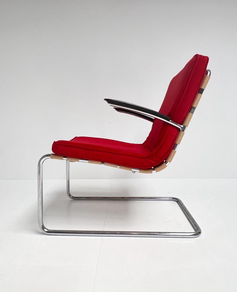 Unieke Vintage Gispen 411 Fauteuil, 1930's image 2