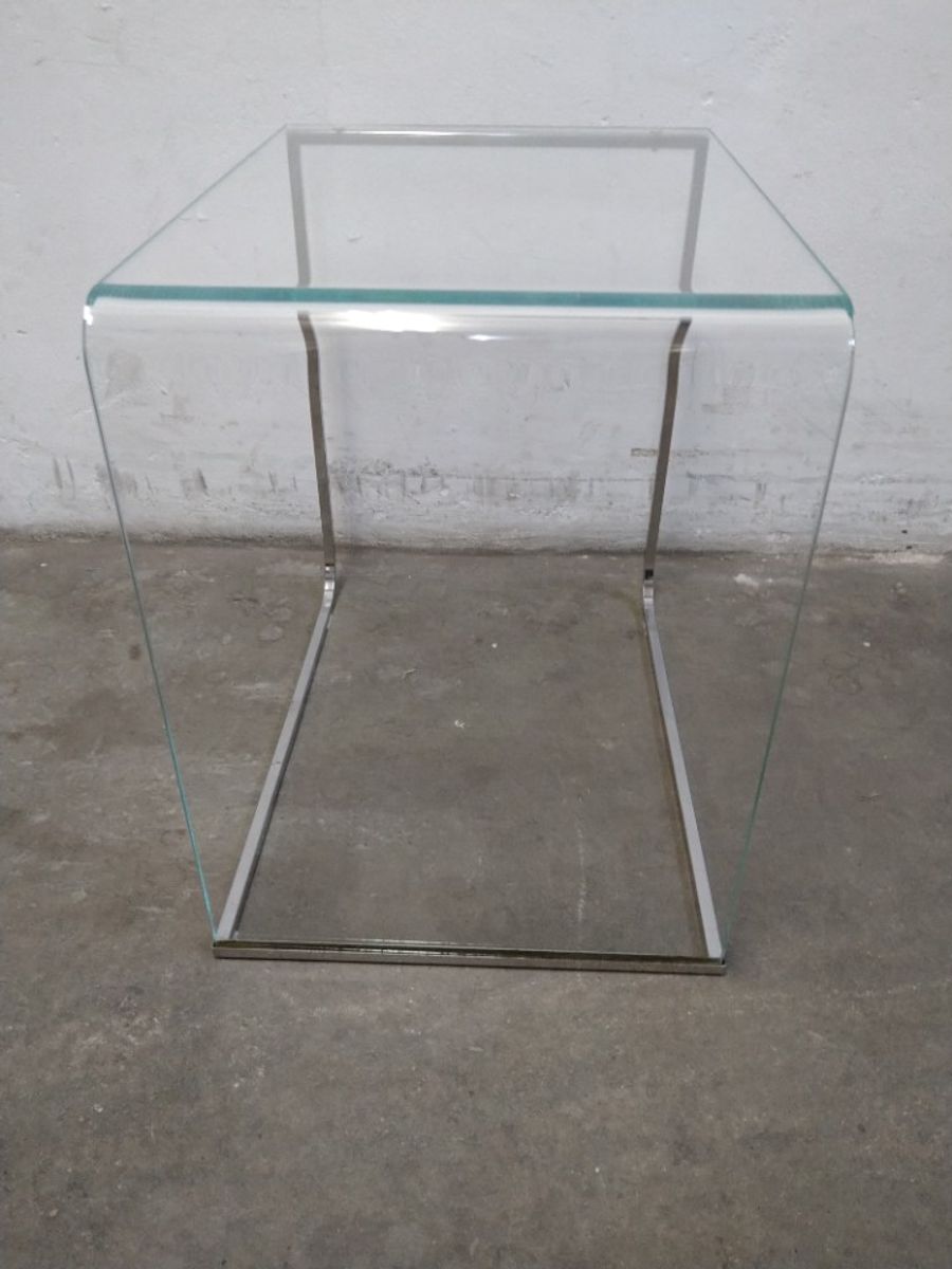Vintage Glazen Bijzettafel image 3