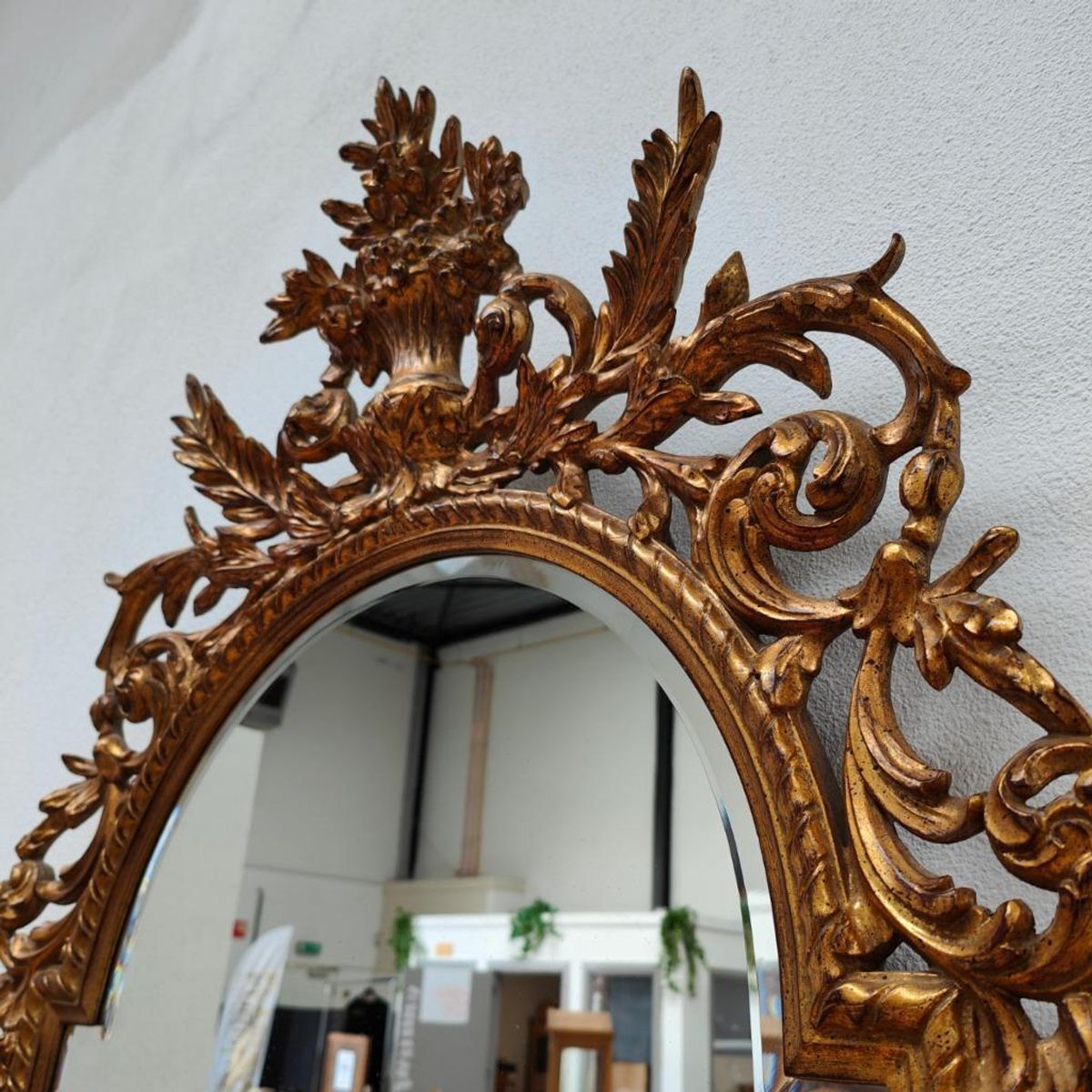 Grote Vintage Barok Brocante Rococo Spiegel Schouwspiegel 01 image 7