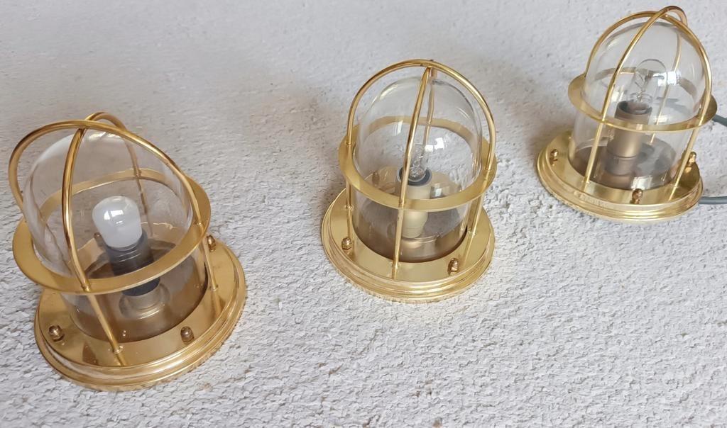Set Van 3 Vintage Gouden Schip Stijl Plafondlampen image 2