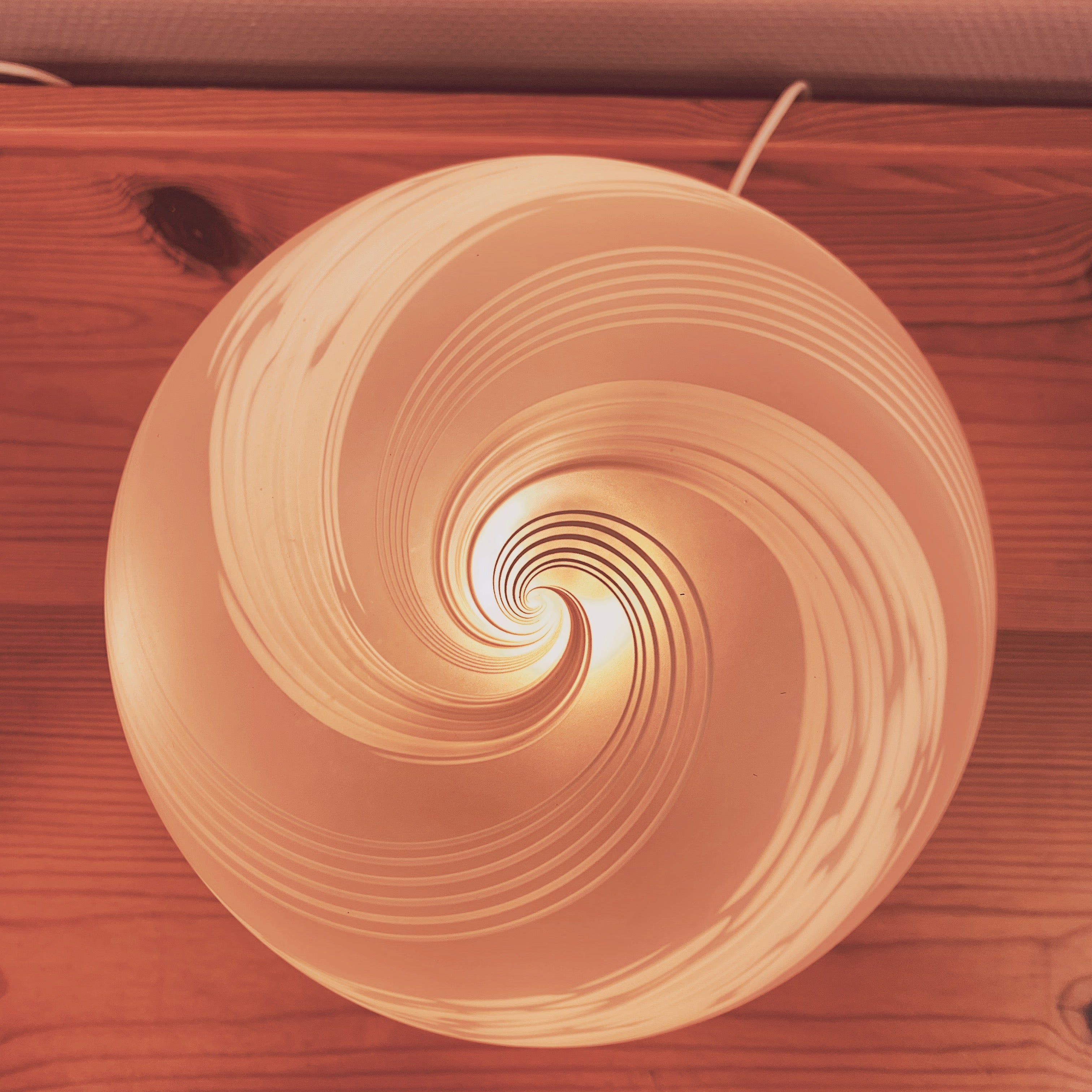 Set Of Pink Swirly Murano Glass Table Lights image 3