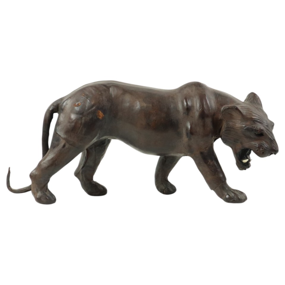 Mid Century Lederen Panter Beeld Papier Mache Verzamelitem image 3