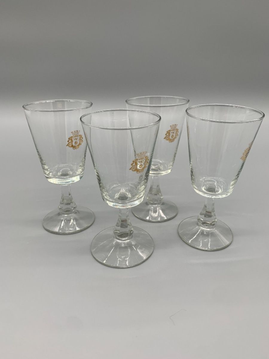 Set Voetglaasjes Met Goudkleurig Wapen 4 Stuks image 5