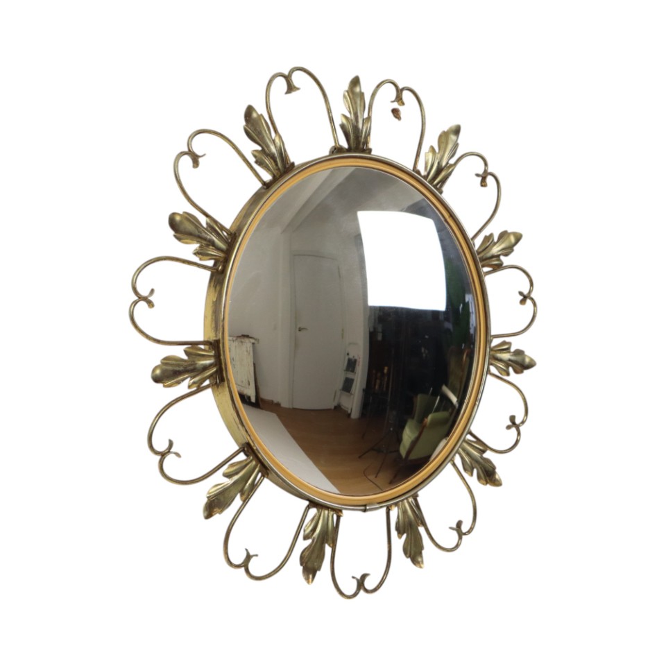 Vintage Fish Eye Convex Spiegel Sunburst Heksenspiegel Deknudt 46Cm image 8