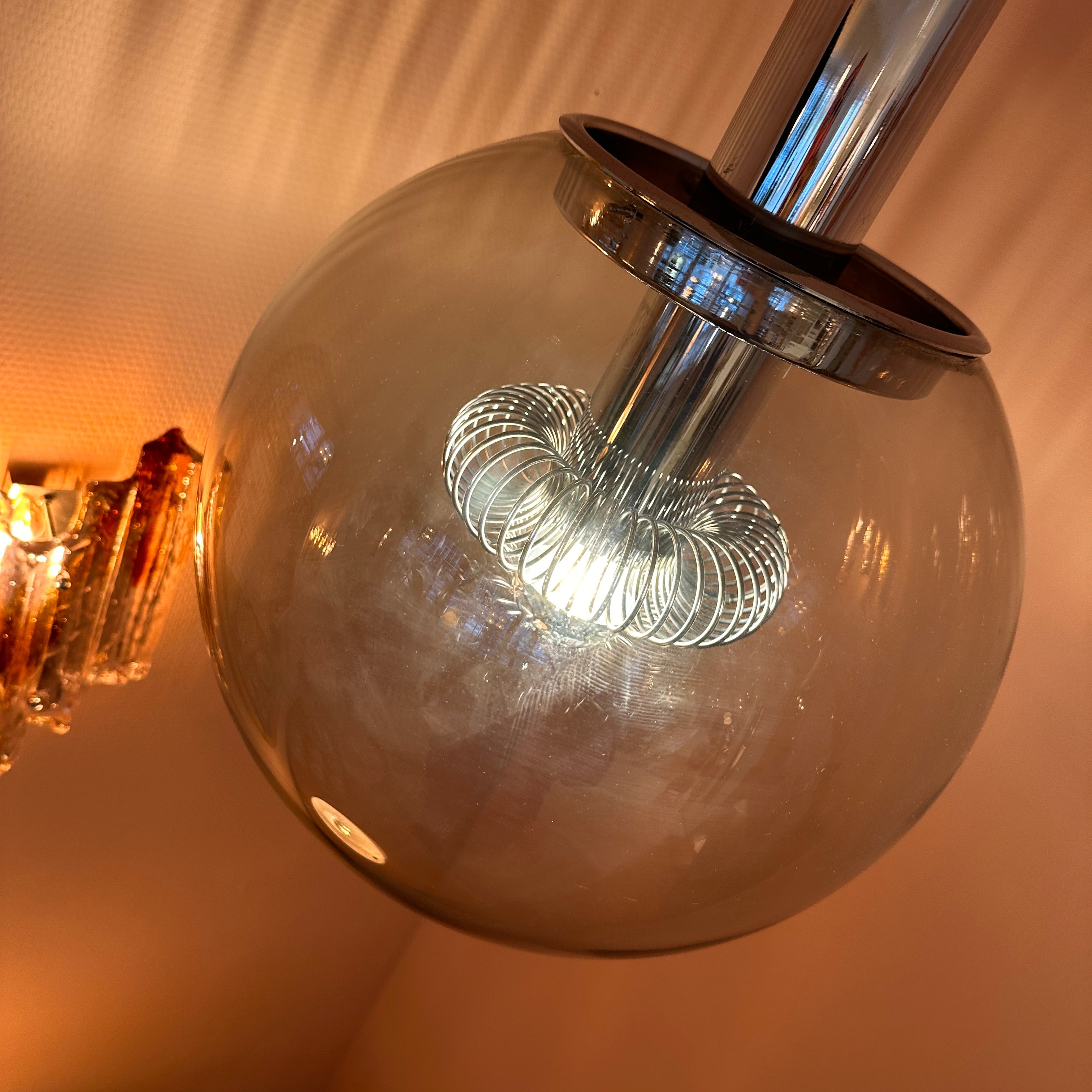 1970 Italian Chrome Globe Light image 7