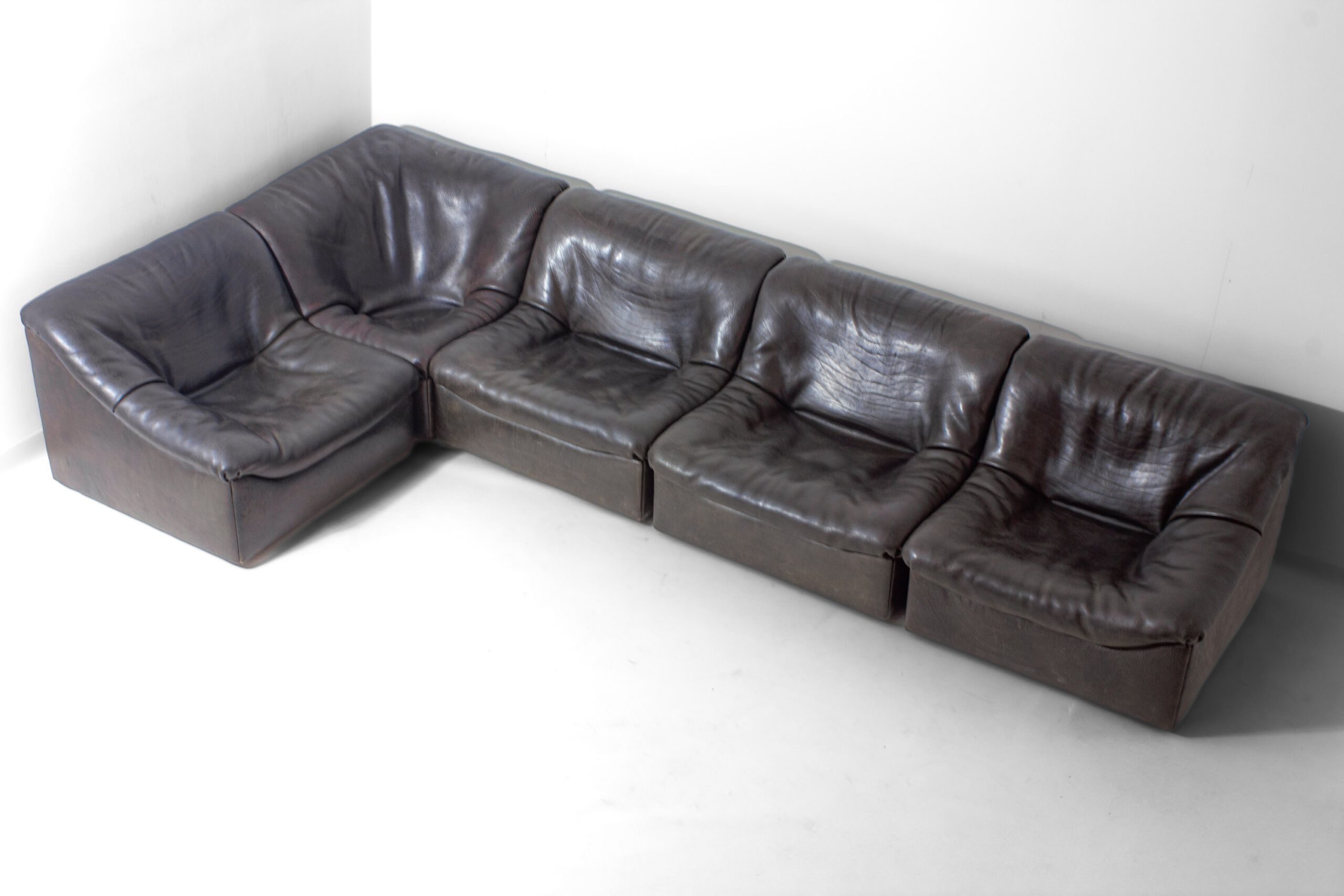 Modulaire Mid Century Lederen Bank Van De Sede (ds 46), Zwitserland 1970 image 3