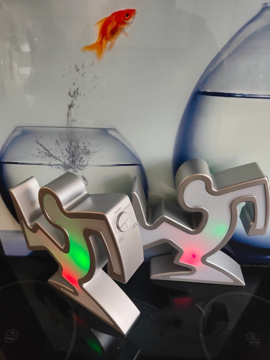 Set Osvaldo Cavandoli Keith Haring La Linea Lampen Grijs image 9