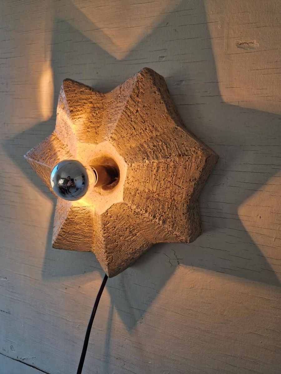 Vintage Keramiek Stervorm Wandlamp Jaren 70 Design. image 5
