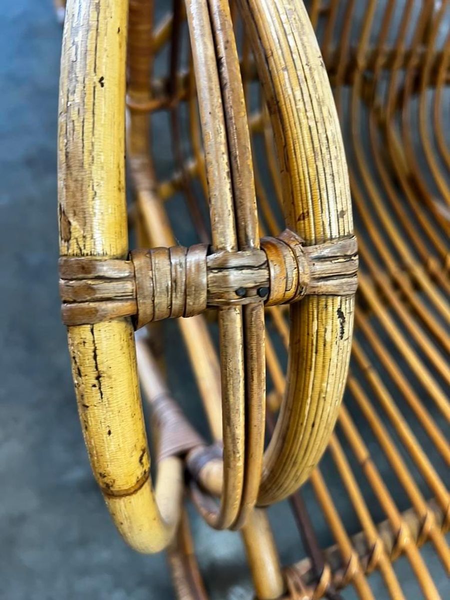 Set Van 2 Vintage Rotan Fauteuils / Eenzitjes Rohé image 13