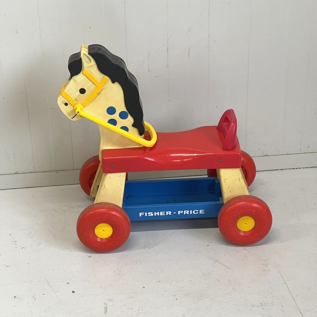 Vintage Fisher Price Paardje Loopwagen image 2
