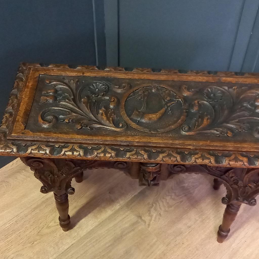 19e Eeuws Bedsteebankje C.q. -tafeltje image 13