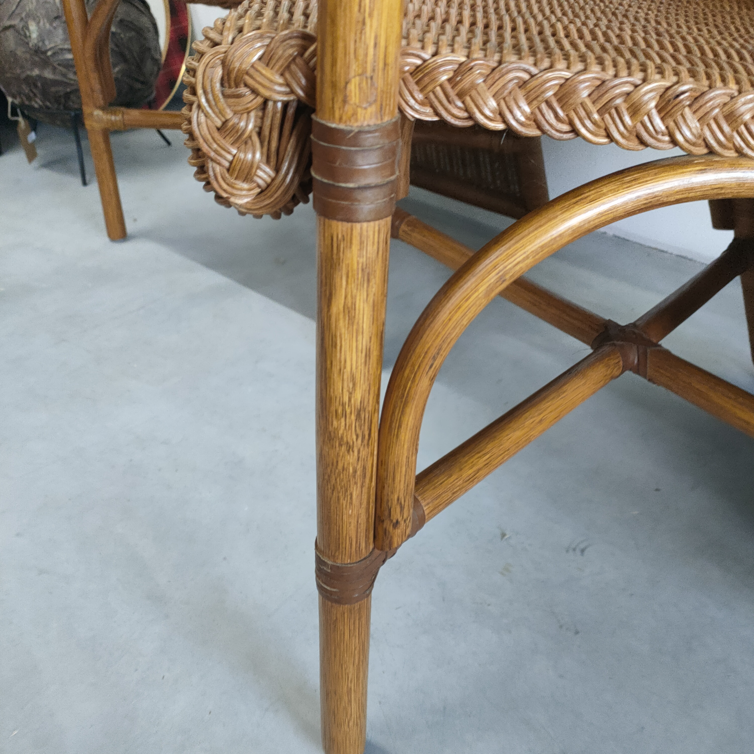 Vintage Jaren 70 Rohé Design Rotan/pitriet Fauteuil/stoel(en) image 12