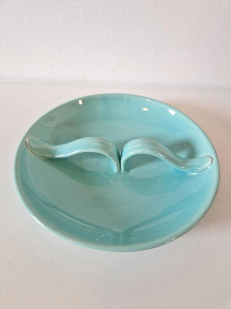 Vintage Pastel Schaal Mintgroen Jaren 50 Porselein Servies image 3