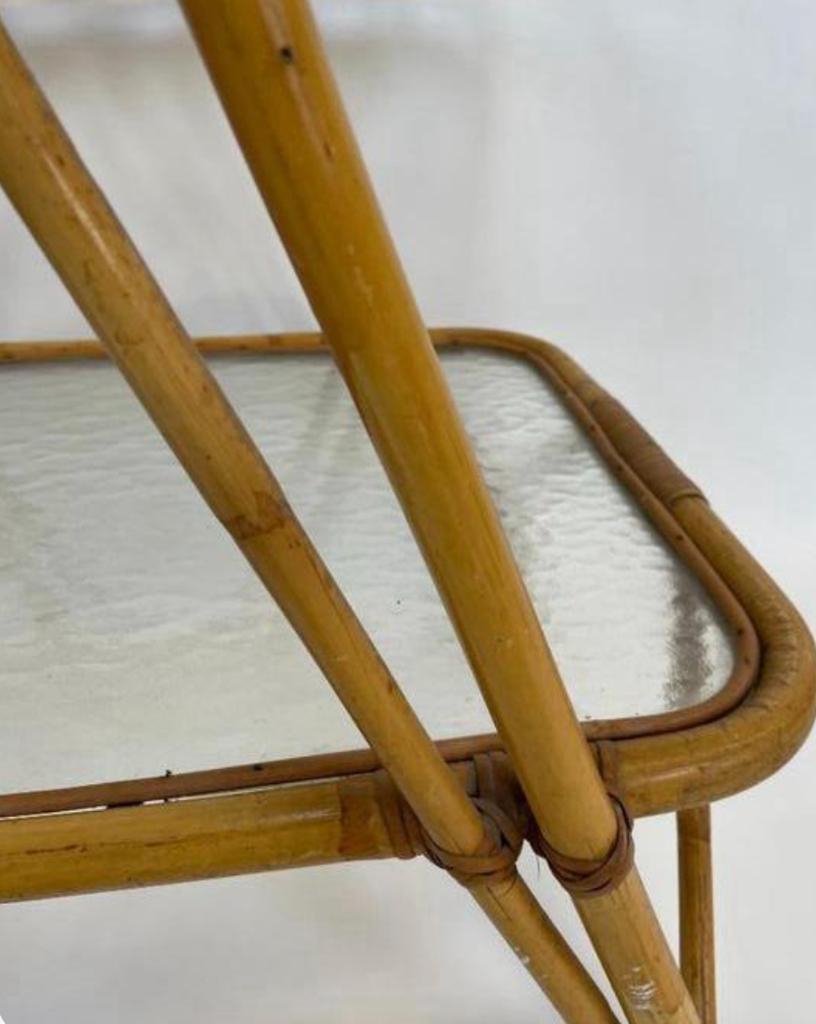 Vintage Rotan Tafel Bijzettafel Rohe Noordwolde Jaren 60 image 6