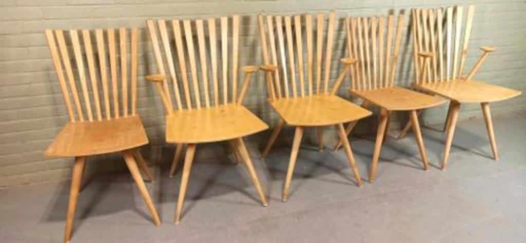 Set Van 5 Deens Design 'mikado' Stoelen, Kvist image 18