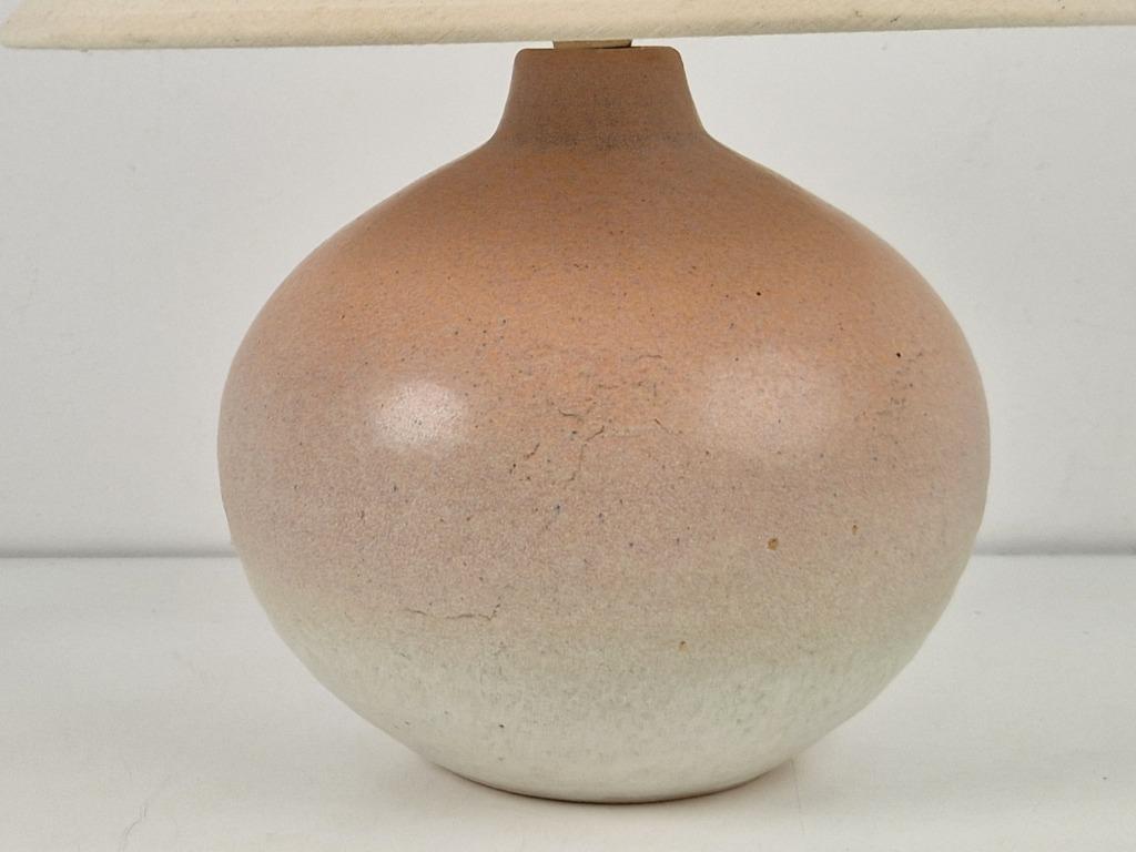 Vintage Scandinavische Stoneware Tafellamp Bol Keramiek ‘60 image 8