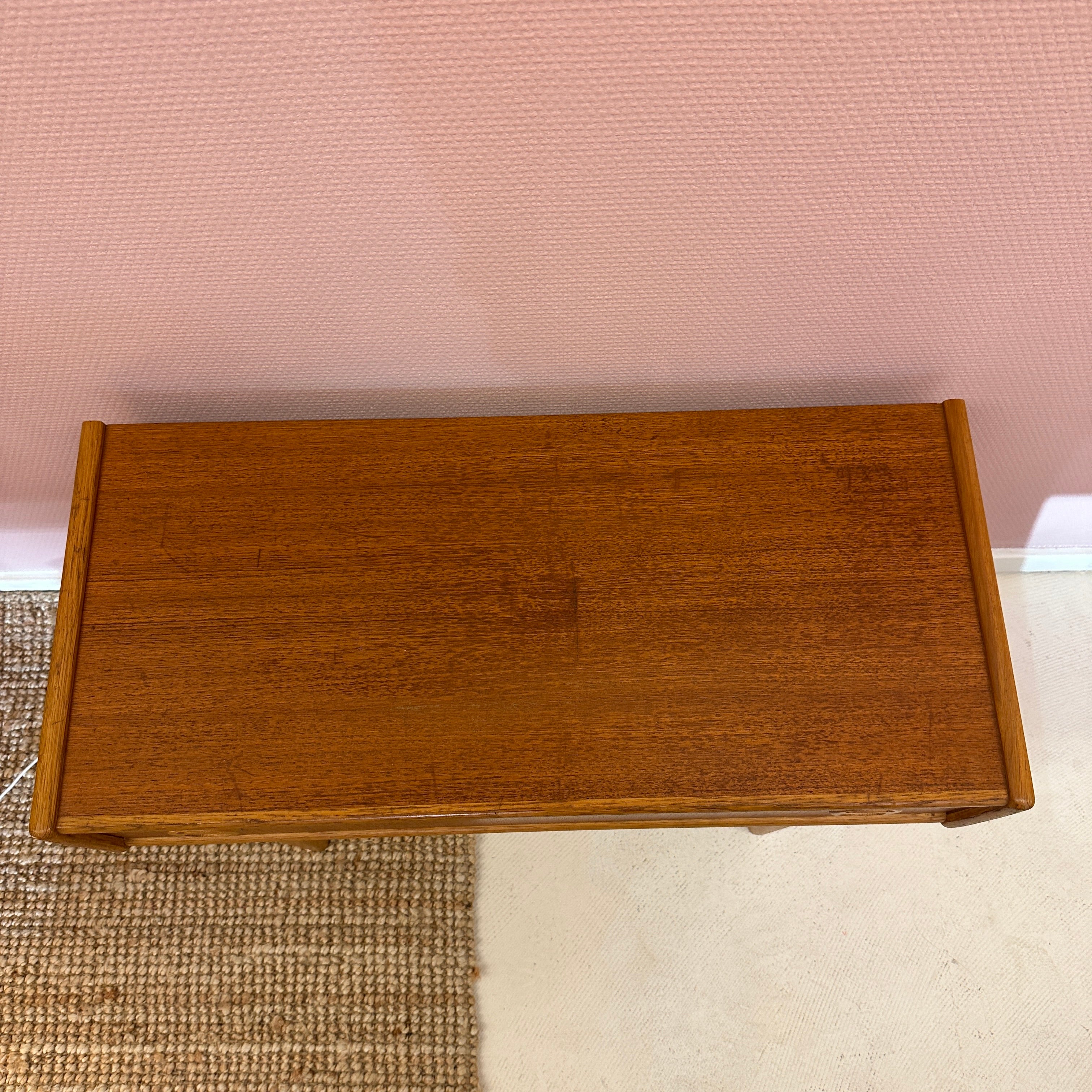 1950's Swedish Mid-century Teak Side Table / Hall Cabinet image 13