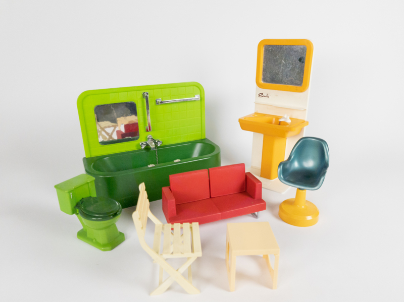 Vintage Fleur - Otto Simon - Mattel - Cindy - Plastic Meubeltjes - 1970'S image 2
