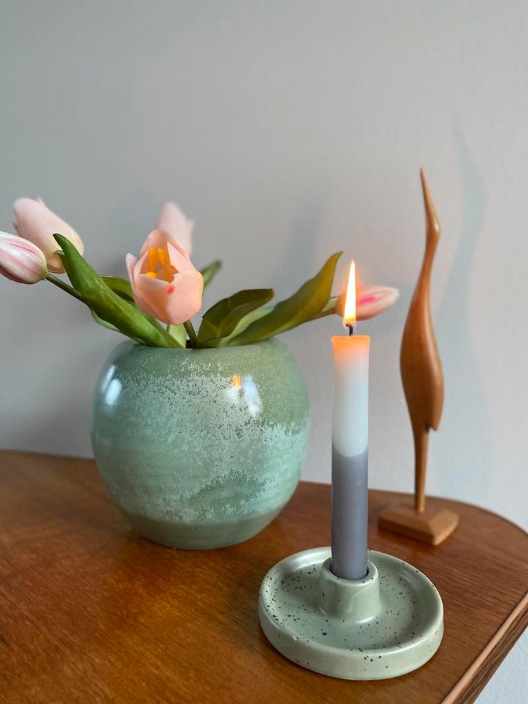 Vintage Turquoise Vaas - Gubbels Helden image 13