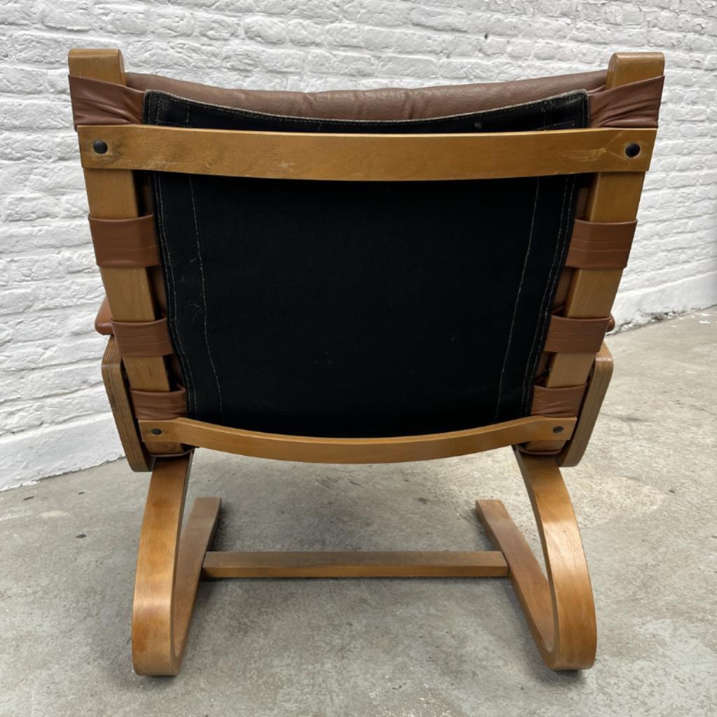Midcentury Design Fauteuil Leer – Solheim, Rybo Rykken image 3