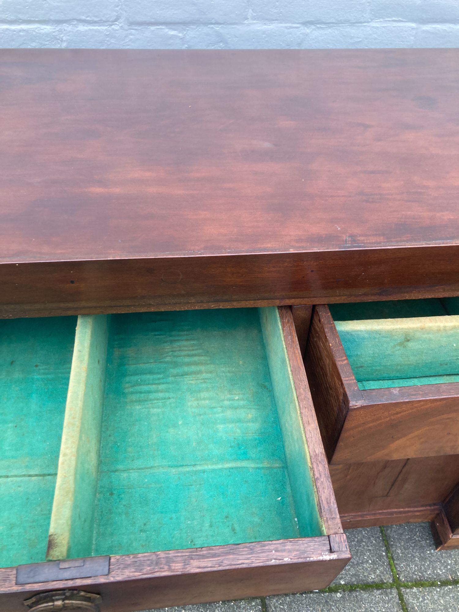 Antiek Mahonie Dressoir, En Opengeklapt Een Mooi Antiek Klapbufet image 14